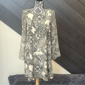 💥Indiska Black/Cream Lightweight Mini‎ Dress💥